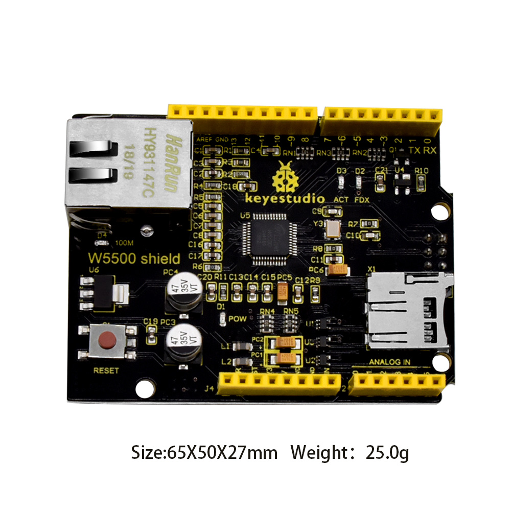 Keyestudio W5500 Ethernet Shie - Ethernet W5500 recension och pris