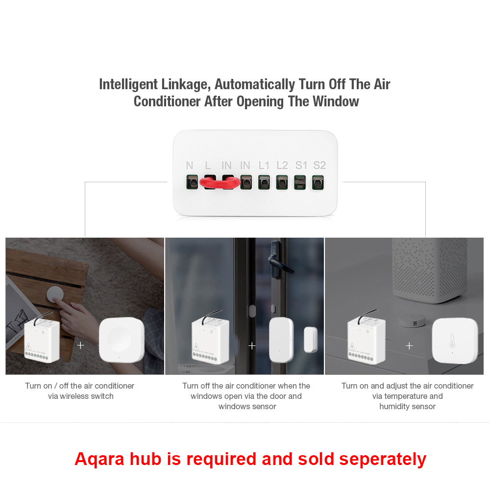 Original Aqara Smart Two-way C - Relay Module 1 Channel recension och pris