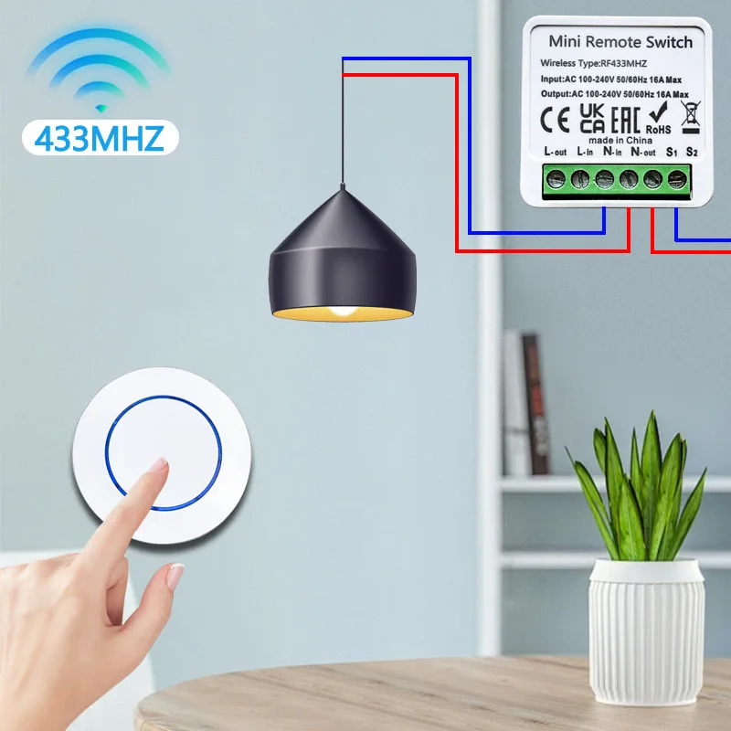 433HMz Wireless Light Switch 1 - Ir Remote Module recension och pris