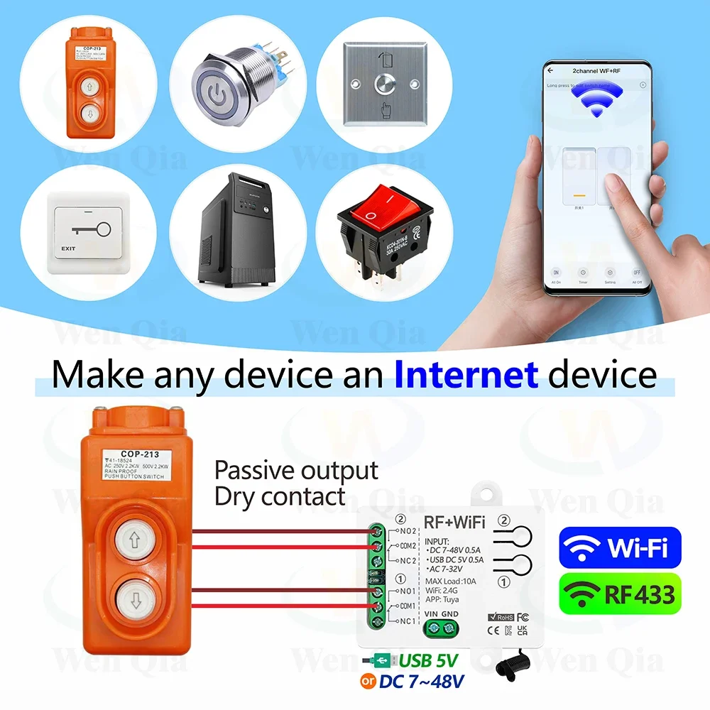 2CH Smart Light Switch Tuya,Wi - Ir Remote Module recension och pris
