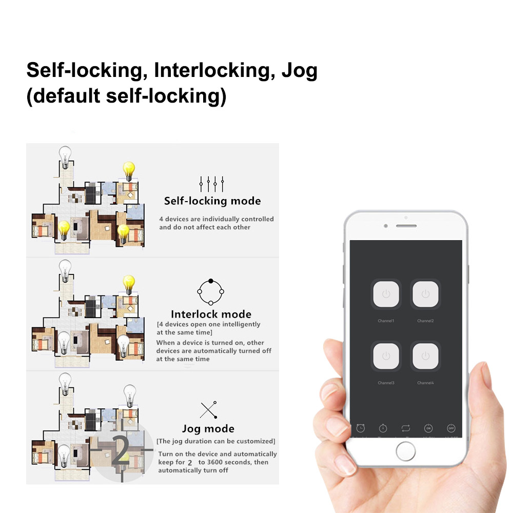 4CH Smart WiFi Relay Module Dr - Ir Remote Module recension och pris