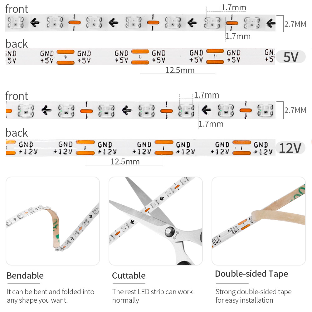 2.7mm WS2812B LED Strip Ultra  - Ws2812B Strip 5V recension och pris