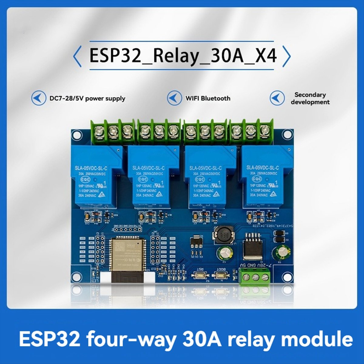 HDL 4 Channel Relay Module 30A - Relay Module 4 Channel recension och pris