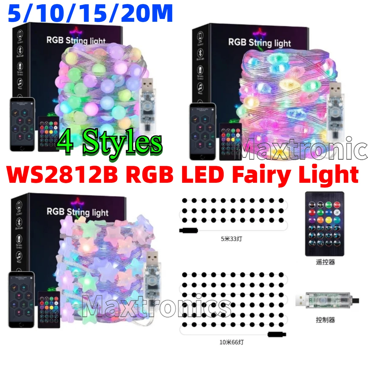 Smart 4 Styles RGB WS2812B LED - Ws2812B recension och pris